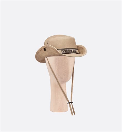 Dior Safari Hat Hazelnut and Black Cotton